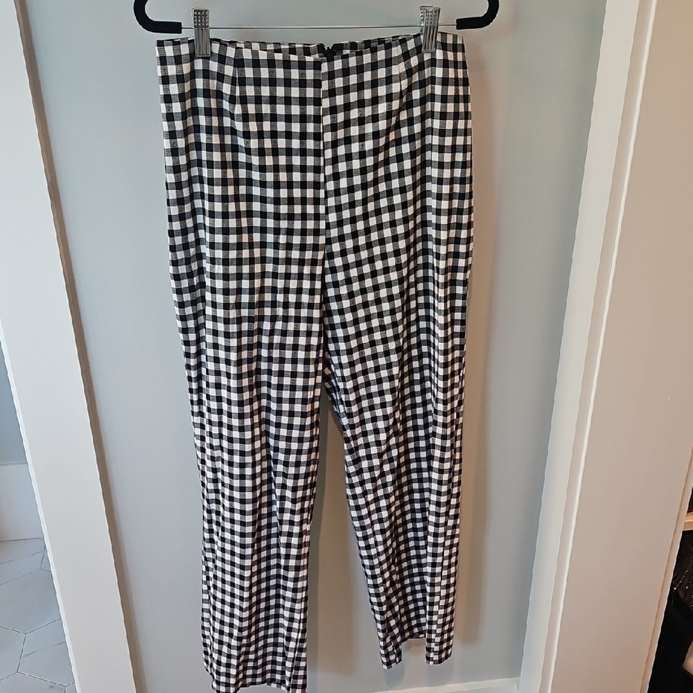 Wayf Women's Black and White Checkered Pants